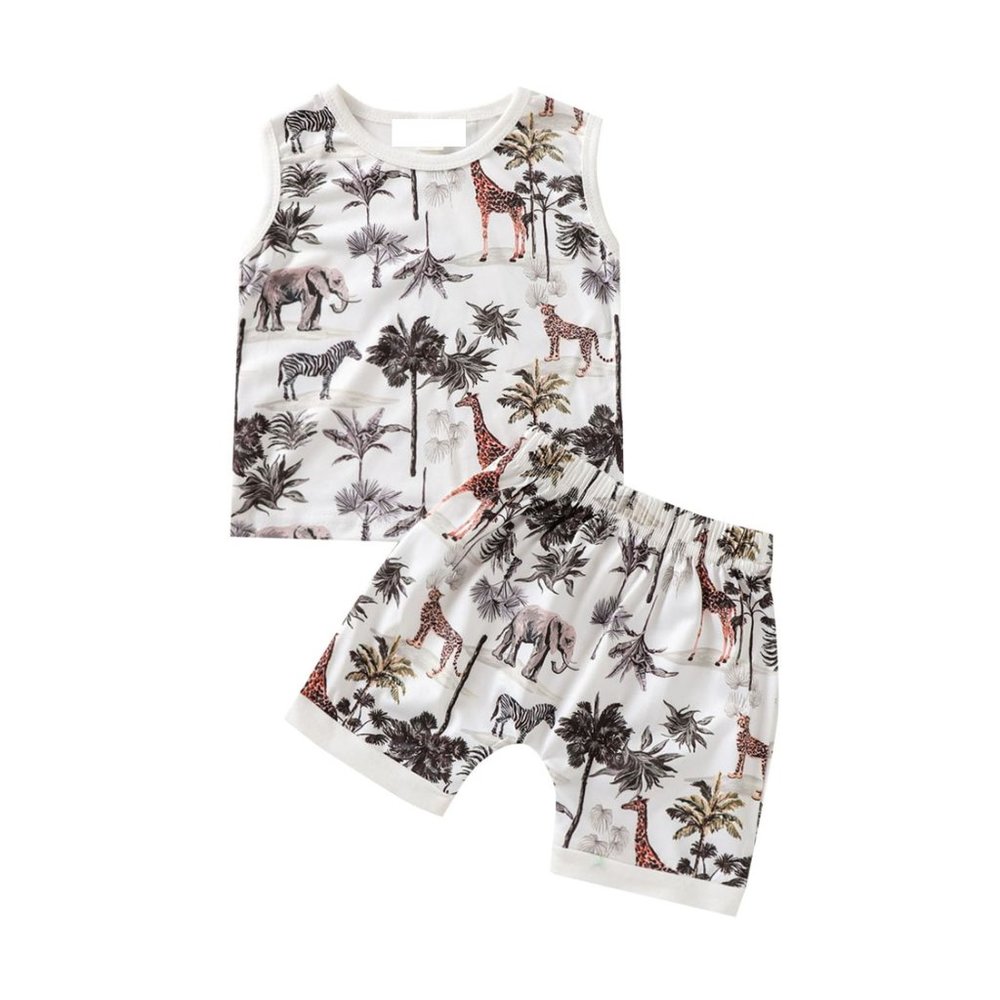 Safari Boy Top Jungle Outfit Clothes Shorts Two Wild Zoo Disney set Animal One